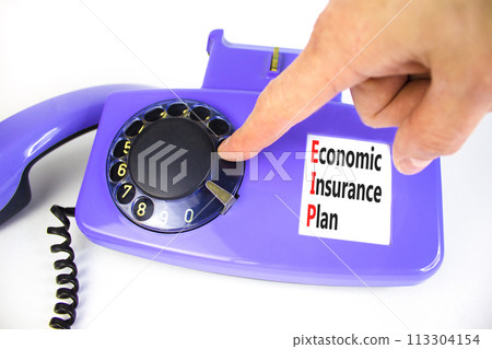 EIP economic insurance plan symbol. Concept words EIP economic insurance plan on beautiful old disk phone. Beautiful white background. Business EIP economic insurance plan concept. Copy space. EIP economic insurance plan symbol. Concept words EIP economic insurance plan on beautiful old disk phone. Beautiful white background. Business EIP economic insurance plan concept. Copy space. 113304154