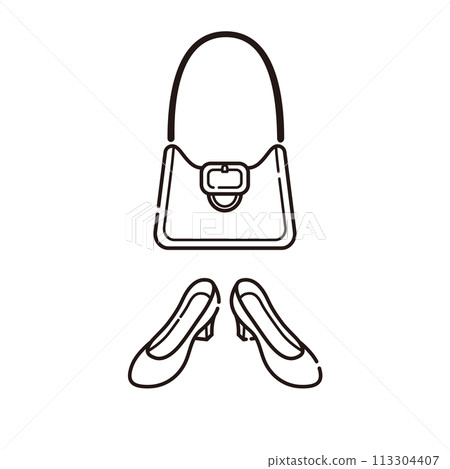 袋子和幫浦的插圖（線圖） 113304407