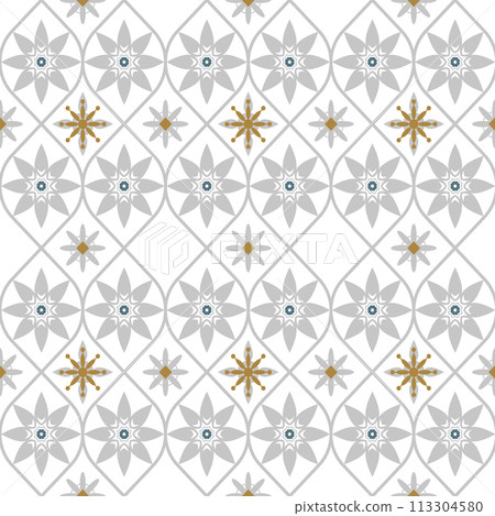 Pattern india seamless oriental flora vintage indian background. 113304580