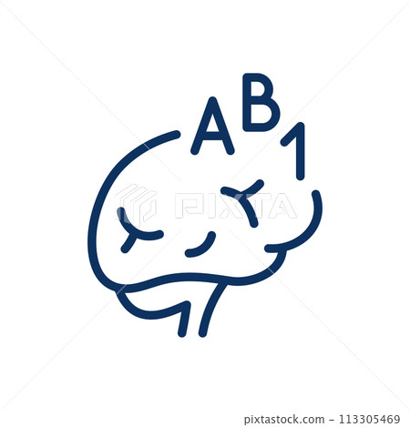 brain, icon, vector 113305469