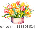 gift, box, watercolor 113305614