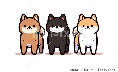 簡單可愛的柴犬套裝 113305873