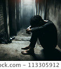 A depressed man 113305912