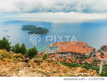 Adriatic Sea Shore View in Dubrovnik, Croatia Adriatic Sea Shore View in Dubrovnik, Croatia 113307594