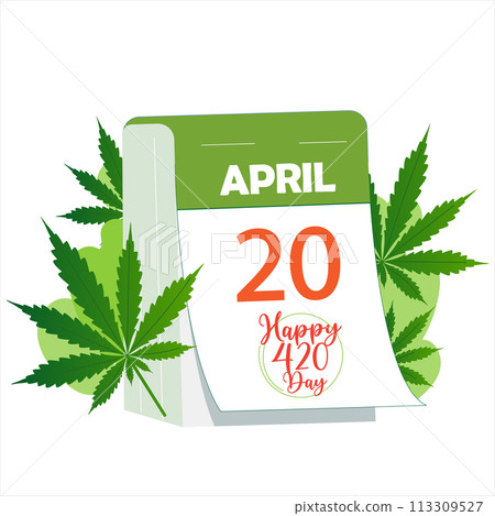 Happy 420, International Weed Day banner with... - Stock Illustration  [113309527] - PIXTA