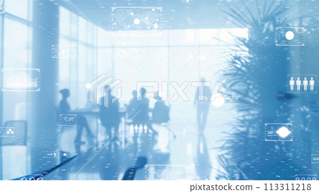 互動式數位分析顯示,現代企業會議理念。 互動式數位分析顯示,現代企業會議理念。 113311218