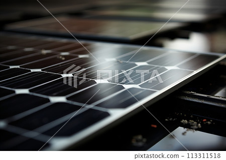 Solar Panels. Eco-Friendly Energy and Nature Conservation. Sustainable Future 113311518