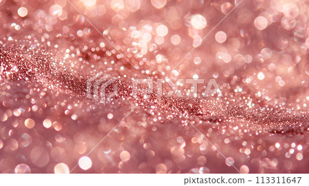 Shining rose gold sparkle, luxurious image background material. 113311647