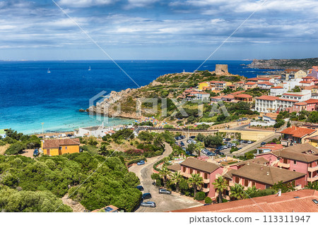 Aerial view over Santa Teresa Gallura, Sassari, Italy Aerial view over Santa Teresa Gallura, Sassari, Italy 113311947