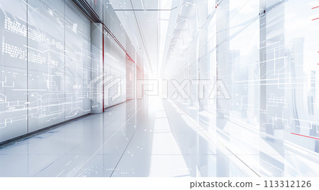 現代當代辦公室。輕鬆的工作環境的圖像。 113312126