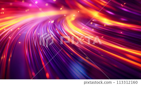 光被視覺化為宇宙高速公路上的霓虹燈條紋。背景材料 113312160