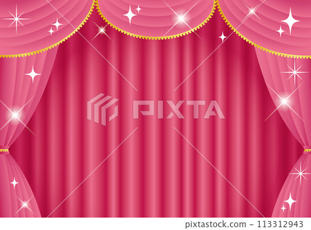 粉紅幕布，粉紅幕布，粉紅幕布舞台臥式 113312943