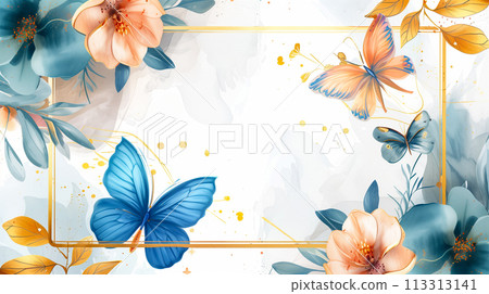 優雅的裝飾邊框,細節豐富。經典華麗的畫框融入現代元素。 優雅的裝飾邊框,細節豐富。經典華麗的畫框融入現代元素。 113313141