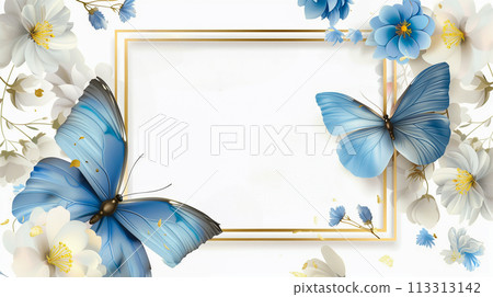 優雅的裝飾邊框,細節豐富。經典華麗的畫框融入現代元素。 優雅的裝飾邊框,細節豐富。經典華麗的畫框融入現代元素。 113313142