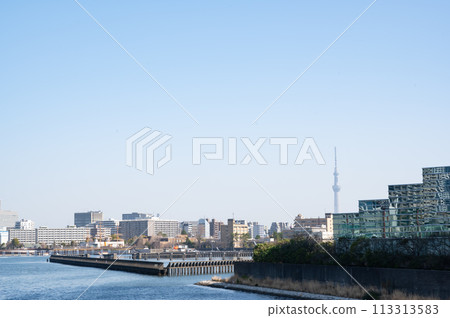 東京豐洲週邊的運河風光 113313583