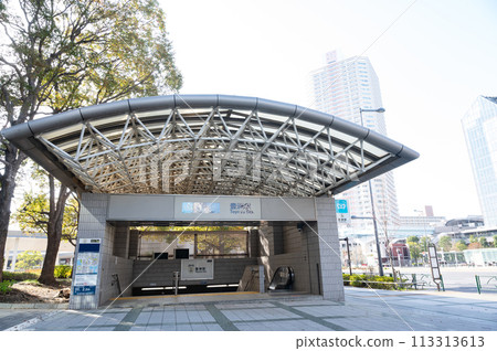 Scenery around Toyosu Station in Tokyo 113313613