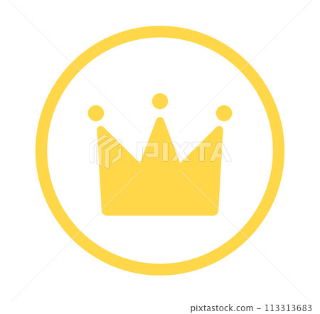 simple yellow crown icon simple yellow crown icon 113313683
