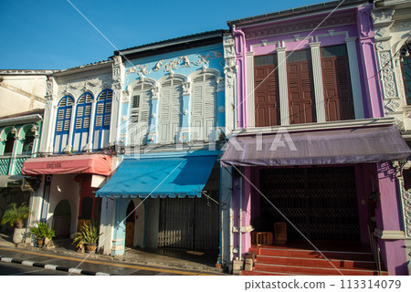 Beautiful cityscape of Phuket Old Town Beautiful cityscape of Phuket Old Town 113314079
