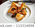Bamboo shoot steak peperon style 113314898