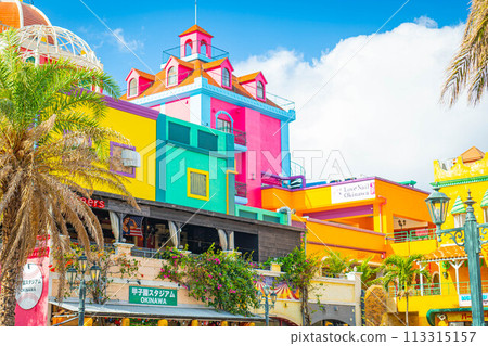 American Village Okinawa tourist spot Blue sky Resort Travel Streetscape 113315157