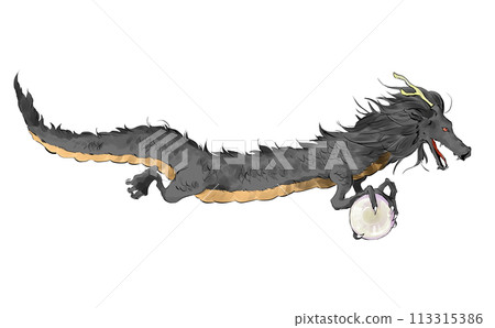 一條很酷的側身龍的插圖 113315386