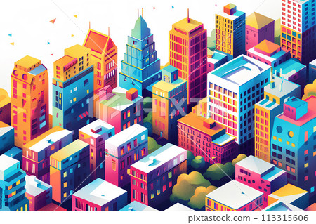 多彩的城市景觀圖-10 多彩的城市景觀圖-10 113315606