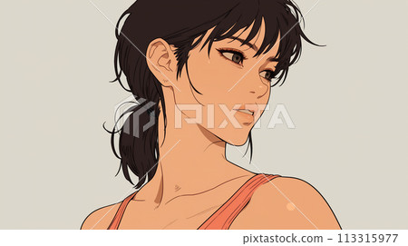 Illustration of an adult woman Illustration of an adult woman 113315977