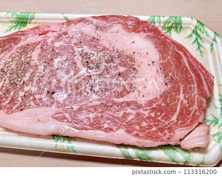 牛裡肌牛排（三崎牛）的照片素材 113316200