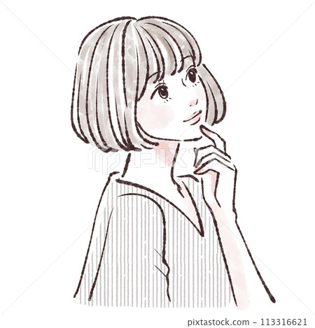 婦女和女孩插畫素材 113316621