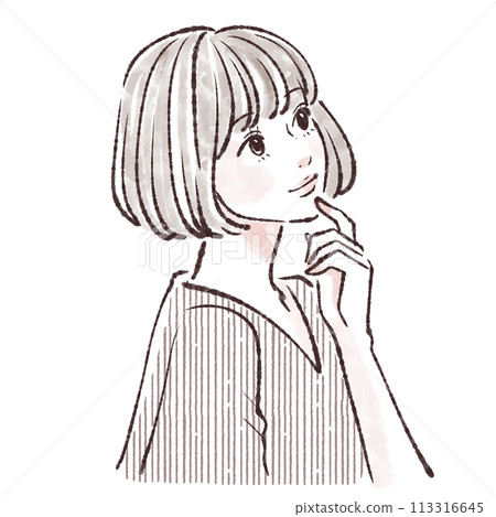 婦女和女孩插畫素材 113316645