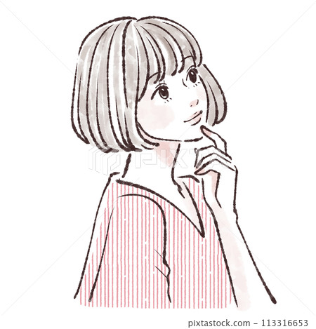 Illustration material of women and girls 113316653