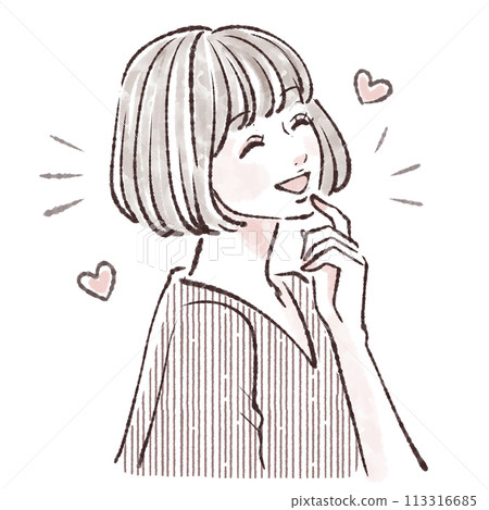 Illustration material of women and girls 113316685