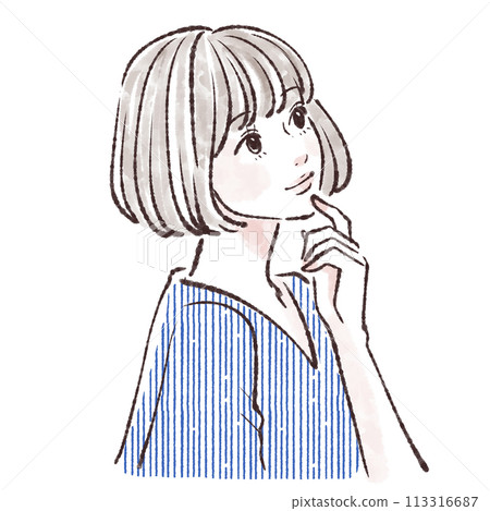 婦女和女孩插畫素材 113316687