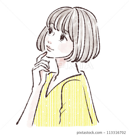 婦女和女孩插畫素材 113316702