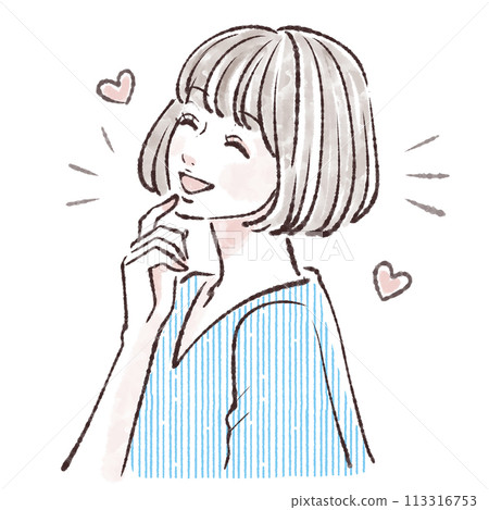 Illustration material of women and girls 113316753