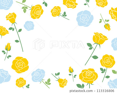 Father's Day rose frame_vector illustration 113316806