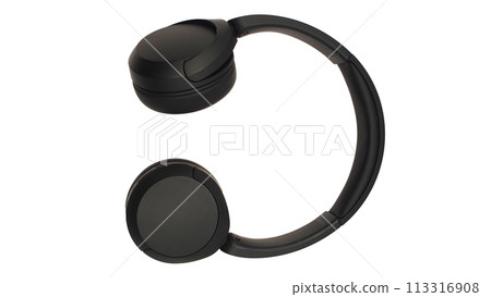 cut out Bluetooth Headphones on white bckground 113316908
