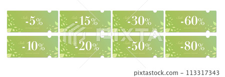 Matcha-like green and leaf coupon vector icon set 2 for sale (by discount rate) Matcha-like green and leaf coupon vector icon set 2 for sale (by discount rate) 113317343
