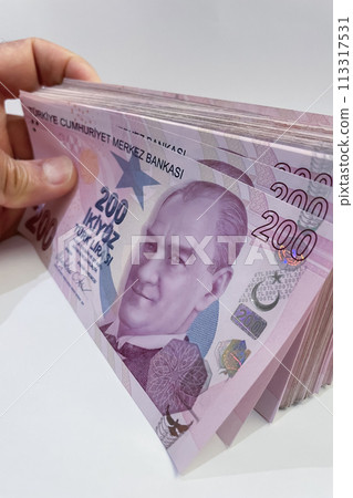 Financial Planning with 200 Turkish Lira Banknotes. Saving Ways and Investment Opportunities. Financial Strategy with 200 Turkish Lira Banknotes. Methods for Saving, Investing and Investing Your Money 113317531
