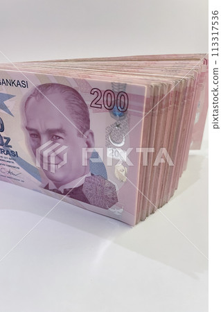 Financial Planning with 200 Turkish Lira Banknotes. Saving Ways and Investment Opportunities. Financial Strategy with 200 Turkish Lira Banknotes. Methods for Saving, Investing and Investing Your Money 113317536