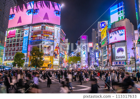 日本東京城市景觀 入境旅遊的復興...涉谷充滿外國遊客...邁向新時代 = 6日 21:35 113317633