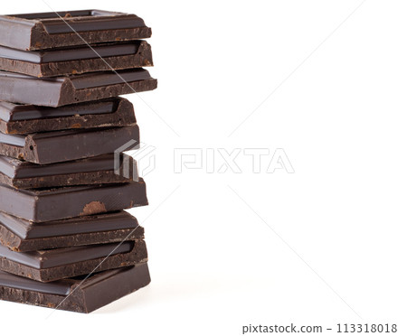 Chocolate bars isolated on a white background. 113318018