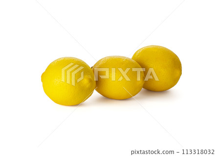 Lemon isolated on white background. Lemon fruit Clipping Path. Lemon isolated on white background. Lemon fruit Clipping Path. 113318032