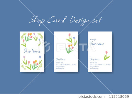 Card design set: Tulip 113318069