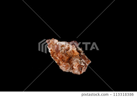 Macro mineral stone Pink Amethyst on a black background Macro mineral stone Pink Amethyst on a black background 113318386