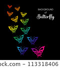 Background of butterfly flying  isolate vector illustration 113318406