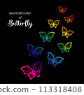Background of butterfly flying  isolate vector illustration 113318408