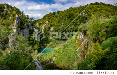 Plitvice Lakes, Croatia. Natural Waterfalls. Plitvice Lakes National Park, Croatia 113319023