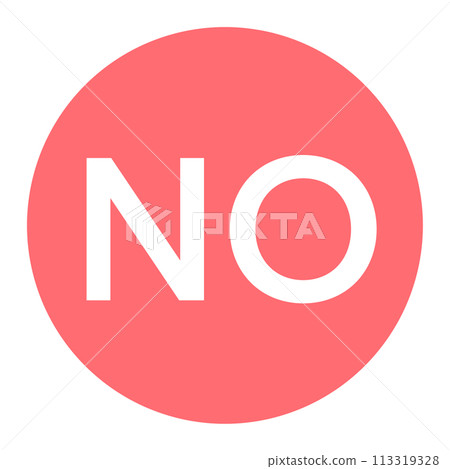 No In Red Circle illustration No Icon No Button Red Button No In Pink Circle illustration No Icon No Button Pink Button 113319328