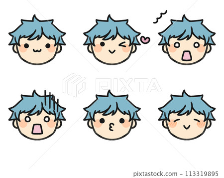 Tsuntsun short and various facial expressions set Tsuntsun short and various facial expressions set 113319895